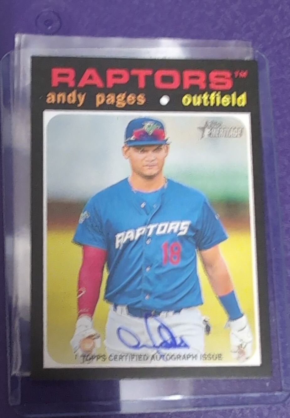 2020 Topps Heritage Minor League Edition - Real One Autographs Andy Pages Auto